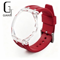 Heißer Verkauf Neue Mode Maßgefertigtes 3H Hautfreundliches Flüssigsilikon-Uhrenarmband Kundenspezifisches Transparentes Plastik-Uhrengehäuse Band für Herren