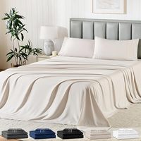 Drap-housse à motif géométrique ultra-doux et respirant, drap plat rafraîchissant à poches profondes, ensemble de draps pour hôtel