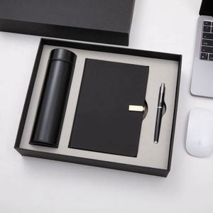 Wholesale Corporate Leather Notebook Gift Sets With Bottle Customizable Luxury A5 Diary Thermos Cup Note <b>Book</b> Gift Box With Pen - Product Image 2