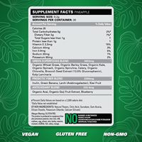 Super Greens Poudre Spiruline et Chlorella Superfood Veggie Fruit Extrait Mélange d'antioxydants prébiotiques Aide au bien-être intestinal