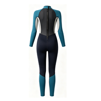 Combinaison de plongée imperméable DIVESTAR pour femme, manches longues, respirante, fermeture éclair dorsale, blocs de couleur, pour surf et plongée, avec genouillères et coutures plates.