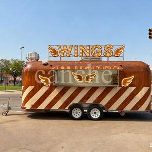 Chariot alimentaire remorque de cuisson chariots à hamburgers remorquable mobile barbecue stocké remorques de nourriture remorque entièrement équipée de nourriture à vendre - Product Image 3