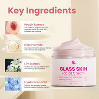 Vente en gros de crème pour le visage en verre pour peau crème de soin de la peau en verre coréenne blanchissante rajeunissante réparatrice anti-âge