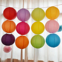 Vente en gros, impression personnalisée, lampe en papier ronde suspendue colorée, lanternes en papier chinoises décoratives