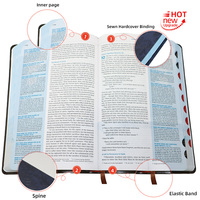 Service d'impression de Bibles en couleur, pages intérieures brillantes avec images haute résolution, couverture rigide en cuir PU gaufré, Sainte Bible