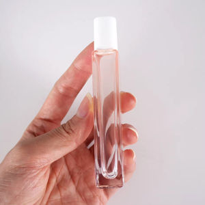 Botella de Vidrio de 8 ml con Rodillo, Estilo Moderno, Color Rosa y Café, Fondo Cuadrado y Grueso, para Perfume y Aceites Esenciales - Product Image 5