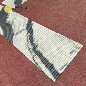 Azulejo acanalado de piedra negra de mezcla blanca de mármol blanco Panda para decoración de encimera de isla - Product Image 2