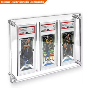 Étui de protection en acrylique pour cartes gradées, cadre pour cartes à collectionner, résistant aux UV, transparent, pour cartes de sport, compatible <span class=keywords><strong>PS</strong></span>, BGS, CGC, à fixer au mur - Product Image 1