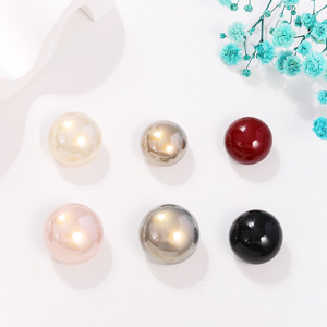 Perles ovales imitation nacre, à trou unique, en résine plastique, pour la fabrication de boucles d'oreilles, matériel d'accessoires de bijoux DIY - Product Image 3