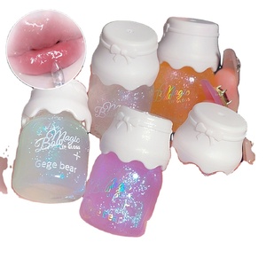 ลิปกลอส Gege Bear Bow Glow สีชัด ติดทนนาน ลิปบาล์มวีแกนเนื้อฉ่ำวาว ให้ความชุ่มชื้น พร้อมประกายคริสตัล สำหรับแต่งหน้า - Product Image 1