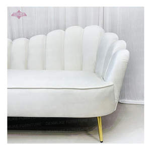 Sofá seccional con mechones de terciopelo más vendido Juego de sofás de terciopelo de 3 plazas Muebles - Product Image 4