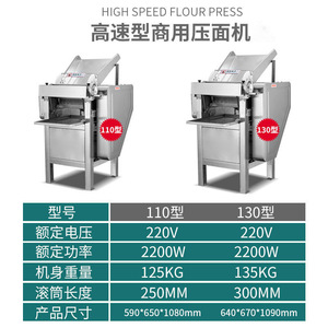 เครื่องรีดแป้งสเตนเลสสตีลเชิงพาณิชย์ยี่ห้อ Stevison รุ่น SDF-XF-YM110G สำหรับร้านเบเกอรี่ ผลิตภาพสูง ทำงานอัตโนมัติ - Product Image 2