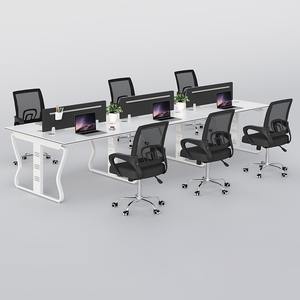 Escritorio de Oficina Moderno para 2, 4 o 6 Personas con Divisiones, Mesa de Computadora Modular para Personal con Gabinetes para Oficina Abierta - Product Image 6