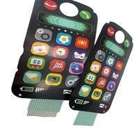 Pengontrol Jarak Jauh Profesional dengan Sablon Kustom dan Pencetakan Digital, Membran Switch Keypad Bahan PET 0.125mm