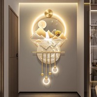 Lampes murales modernes en acrylique avec impression UV, motifs paysagers dorés, pour décoration intérieure, vente en gros