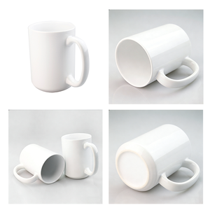 Tasses à sublimation en céramique de 15 oz en porcelaine fine, <span class=keywords><strong>fournisseur</strong></span> de tasses vierges de qualité supérieure, blanches nacrées, personnalisables pour café - Product Image 4