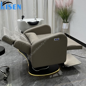 KISEN Fauteuil de lavage électrique inclinable de qualité supérieure pour salon de coiffure, avec rotation, pour lavage de cheveux et soin du cuir chevelu - Product Image 5