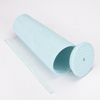 Gobelet créatif en paille de maïs de 710 ml pour gobelets réutilisables écologiques en plastique avec couvercles et pailles