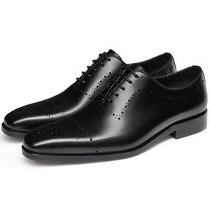 High Quality Handmade Men <b>Pointed</b> Toe Summer Wedding Formal Breathable Anti-Slip Lightweight Lace-Up Closure Dress Shoes Oxford - Product Image 3