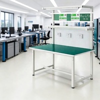 Table de travail d'atelier Weizhi, table de travail antistatique de laboratoire avec éclairage LED