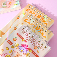 Depai Cute Handy Book Hard Face Hot Gold Thread Circle Cartoon Kuromi Pochacco Cinnamoroll Printed Color Page Notebook Melody