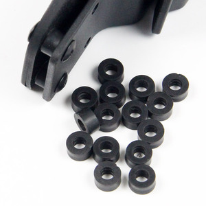Pare-choc en Nylon noir, épais, 4 pièces, 5mm, lot de 10 pièces, fixation plate, <span class=keywords><strong>rondelle</strong></span> - Product Image 5