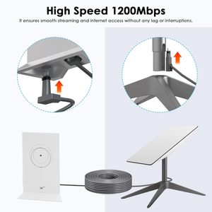Cavo Ethernet Starlink Gen <span class=keywords><strong>2</strong></span> Personalizzato a Doppia Schermatura OFC 50-150FT Certificato CMX/CMR 26AWG Resistente alle Intemperie Anti-EMI per Installazione Diretta - Product Image 5