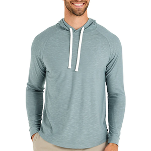 Felpa da Pesca UPF 50+ Traspirante e Leggera, Bianca con Cappuccio Regolabile, in Tessuto di Bambù per Uomo - Product Image 1