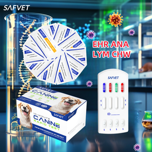Canine Protozoan Diseases 4dx Dog Kit de prueba rápida Canis Tick Fever Ehr Lym Ana Chw Erlichia Anaplasma Lyme Heartworm <span class=keywords><strong>Dirofilaria</strong></span> - Product Image 1