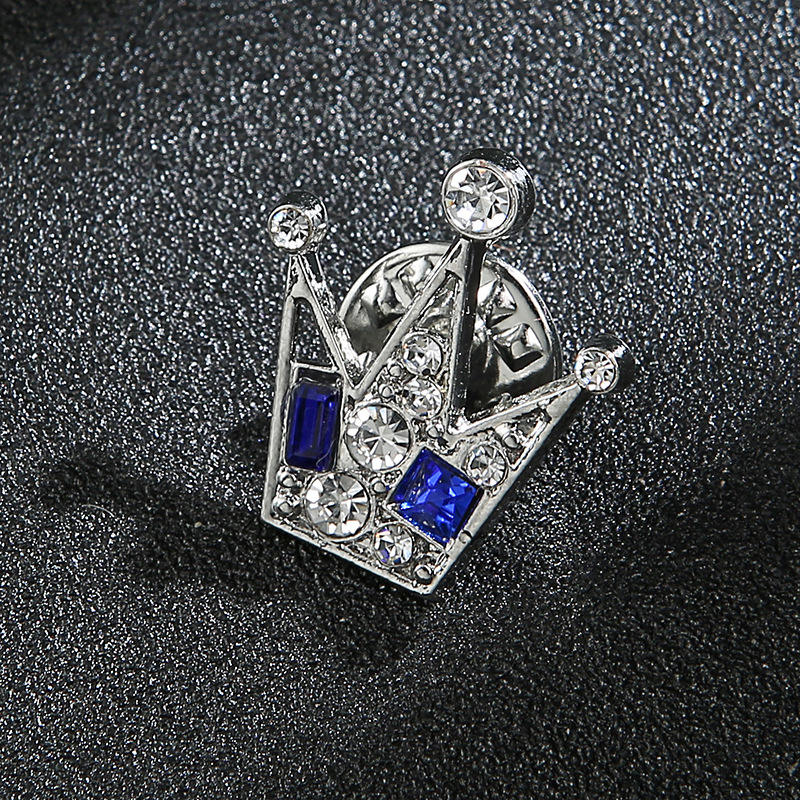 Plata-Corona de Diamante Azul