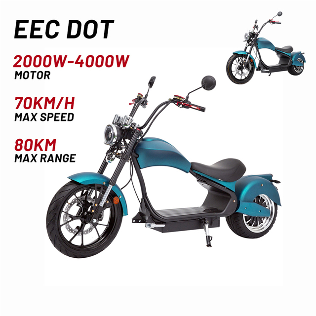 2024 New 3000/4000W Electric Removable Battery Scooter Motorcycle With EEC COC Citycoco