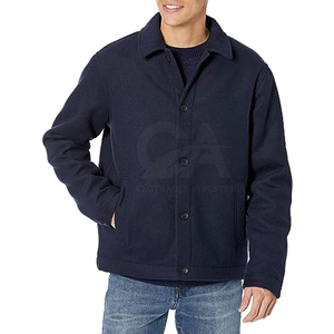 Fashionable High Street Men's Woolen Slim Fit Lightweight Waterproof Breathable Winter Outdoor <b>Jacket</b> in Stock Ready Ship - Product Image 1