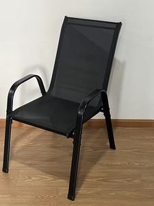 Silla de Jardín Apilable de Acero Galvanizado con Respaldo Alto para Patio Exterior, Estructura de Acero Galvanizado, Tapicería de Tela <span class=keywords><strong>2x1</strong></span> - Product Image 5