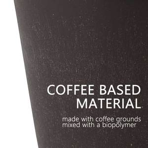 ふた付きProstar再利用可能なコーヒーカップバイオポリマーと混合したコーヒーかすで作られたコーヒーベースの材料
