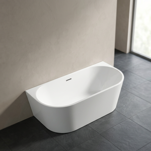 Bañera Rectangular Moderna Independiente de Acrílico Ecológica con Esquina para Remojo, Desagüe y Grifo Incluidos para Hoteles - Product Image 3
