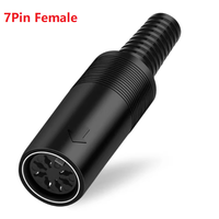 Connecteur de câble avec prise DIN 7 broches, prise mâle 7 broches et prise femelle avec poignée en plastique