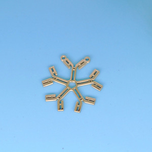 Qiandi thép không gỉ kháng thể khoa học giáo viên Quà Tặng bông tuyết Mặt dây chuyền phụ kiện tự làm - Product Image 3