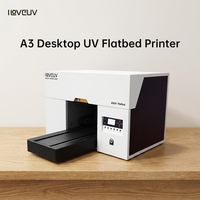 Printer UV Flatbed Desktop Multifungsi A3 I3200 U1HD dengan Perangkat UV DTF dan Penentuan Posisi Visual CCD untuk Casing Ponsel