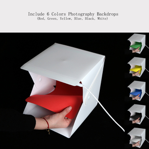 เต็นท์ถ่ายภาพพับได้25ซม. แบบพกพาและชุดกล่องไฟเติมได้สะดวกอุปกรณ์เสริมสำคัญสำหรับถ่ายภาพในสตูดิโอถ่ายภาพ - Product Image 2