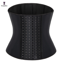 Ceinture amincissante gainante effet ventre plat, 30 cm de hauteur, avec rallonge à crochet amovible, 9 baleines en acier, en latex respirant, grande taille, gaine amincissante pour la taille
