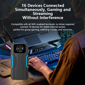 เราเตอร์ WiFi แบบดูอัลแบนด์พร้อมแบตสำรองและฟังก์ชันทวนสัญญาณแบบพกพาสำหรับกลางแจ้งมี WiFi6 10000มิลลิแอมป์ต่อชั่วโมง300Mbps 4G/5g - Product Image 2