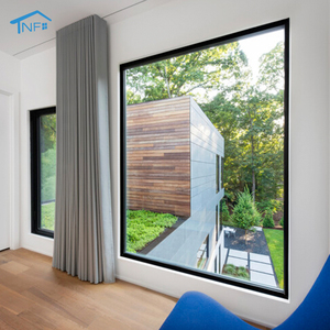 Fenêtre fixe <span class=keywords><strong>panoramique</strong></span> moderne NF AS2047, du sol au plafond, à rupture de pont thermique, en aluminium, pour <span class=keywords><strong>salon</strong></span> et villa - Product Image 4