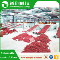 Grote Capaciteit Continue Industriële Chilipeper Vers Gember Voedsel Dehydrator Gaasband Droger Machine