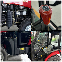Tracteur agricole grandeur nature 80 CV 4x4 avec cabine climatisée, forte pression hydraulique, capacité de levage élevée et équipement agricole moderne