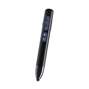 New Design Unique Remote Presentation Clicker with Air Mouse Magnify Wireless Presenter with Physical and Digital Laser Pointers