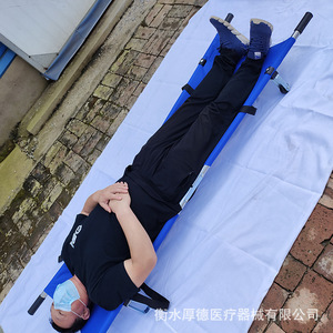 เปลพับได้ Houde Kangyuan ขนาด 2000x530x180 มม. แบบพับสองตอน ทำจากท่อเหล็ก สำหรับใช้ในรถพยาบาลและกู้ภัย - Product Image 2