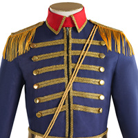 Costume de tambourineuse pour femme, veste de cirque à manches longues, uniforme de majorette avec chapeau Casse-Noisette, tenue de tambour-major pour garde d'honneur