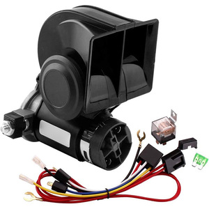 Klakson mobil 12V /24 V grosir klakson mulut persegi <span class=keywords><strong>Alarm</strong></span> sepeda motor mobil siput dengan kabel - Product Image 1
