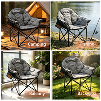 Chaise pliante de camping surdimensionnée rembourrée, vente en gros d'usine, achat en gros, prix FOB compétitif pour les détaillants