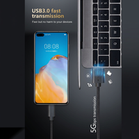Cable USB a 3.0 a Tipo C, Carga Rápida de 3A, Transferencia de Datos de 5Gbps, Cable USB C Trenzado de Aluminio y Nailon para iPhone 15, Xiaomi, Huawei